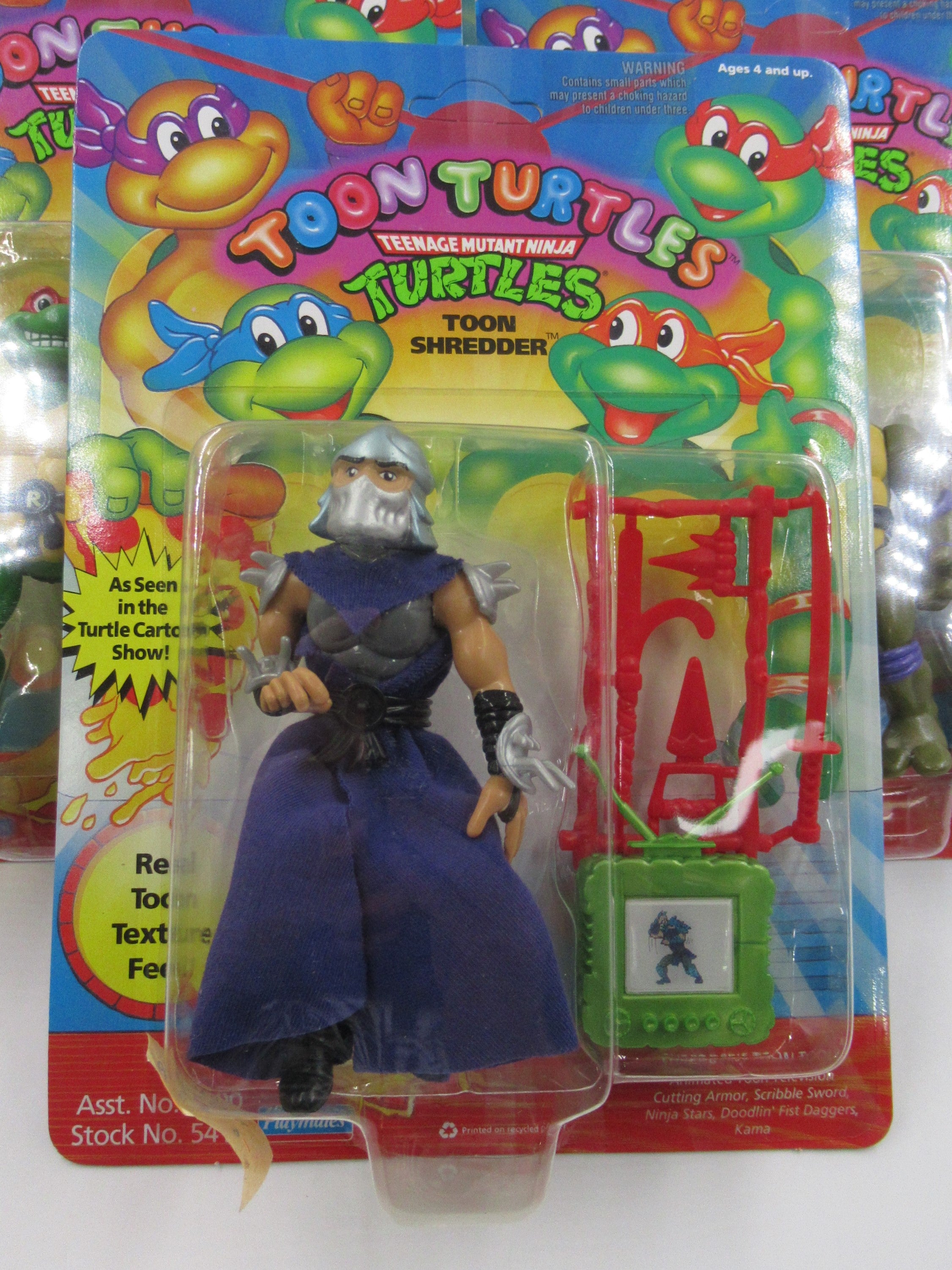 Teenage Mutant Ninja Turtles Toon Turtles TMNTs Complete 4.5" Figure Set of 11 - Playmates (1993)